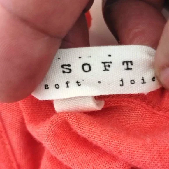 Soft Joie Coral Ruched Bottom Made in Peru Bodycon Tank Dress SZ Medium - Picture 7 of 12